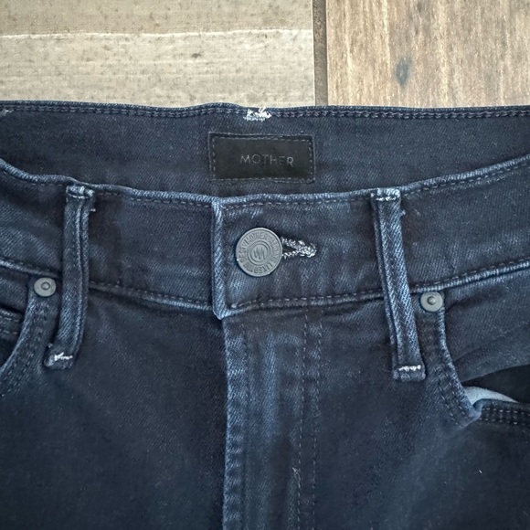 MOTHER Women's Skinny Jeans - Dark Blue - Picture 9 of 14